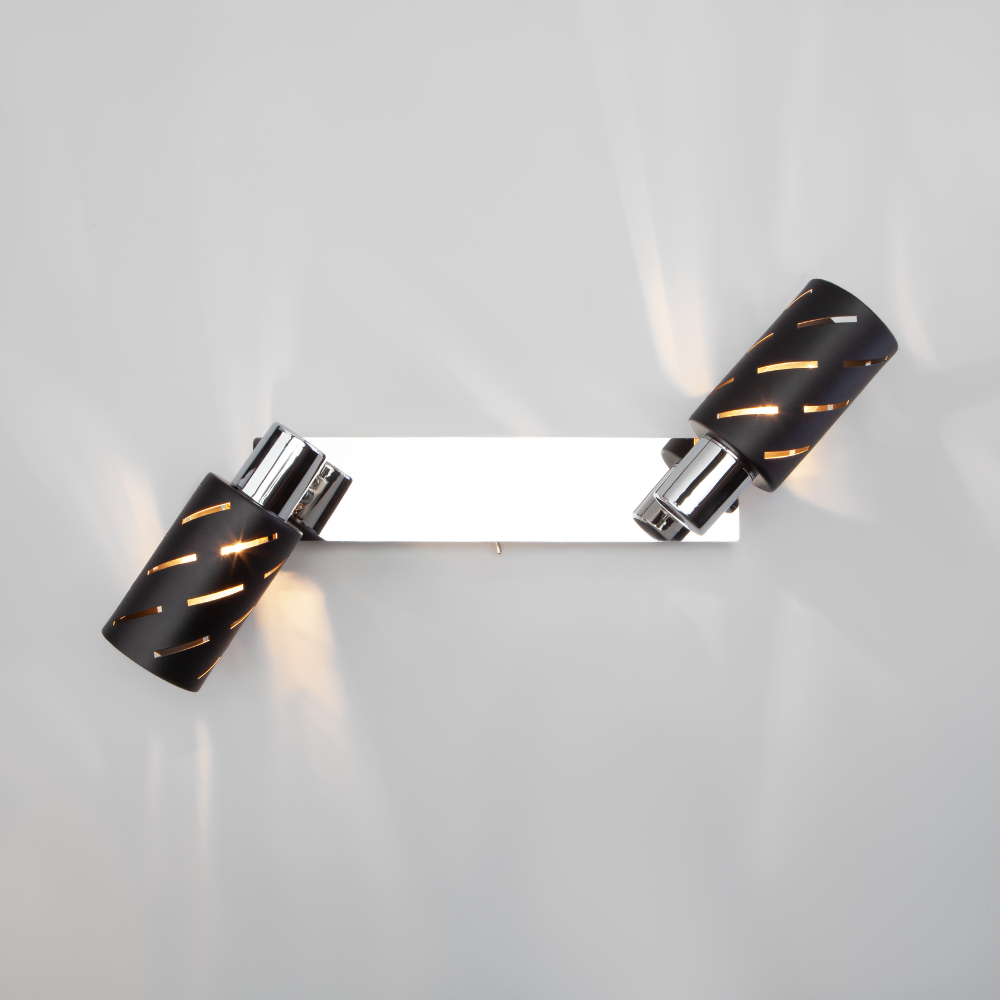 Настенный светильник 20090/2 черный/хром