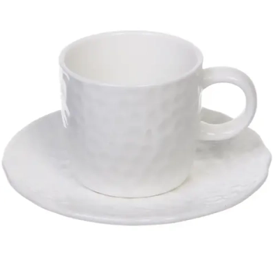 Чайная пара «Аврора» (кружка 200мл+блюдце) белый