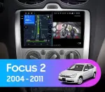 Магнитола для Ford Focus 2 2004-2011 (кондиционер) - Parafar PF695U2K на Android 13, Быстрая, QLED+2K, CarPlay, 4G SIM-слот