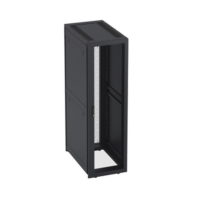 ИТ-шкаф ДКС для ЦОД напольный собранный 19'',  48U 800x800мм, двойные боковые панели, перф/двойная перф дверь, чёрный RAL9005