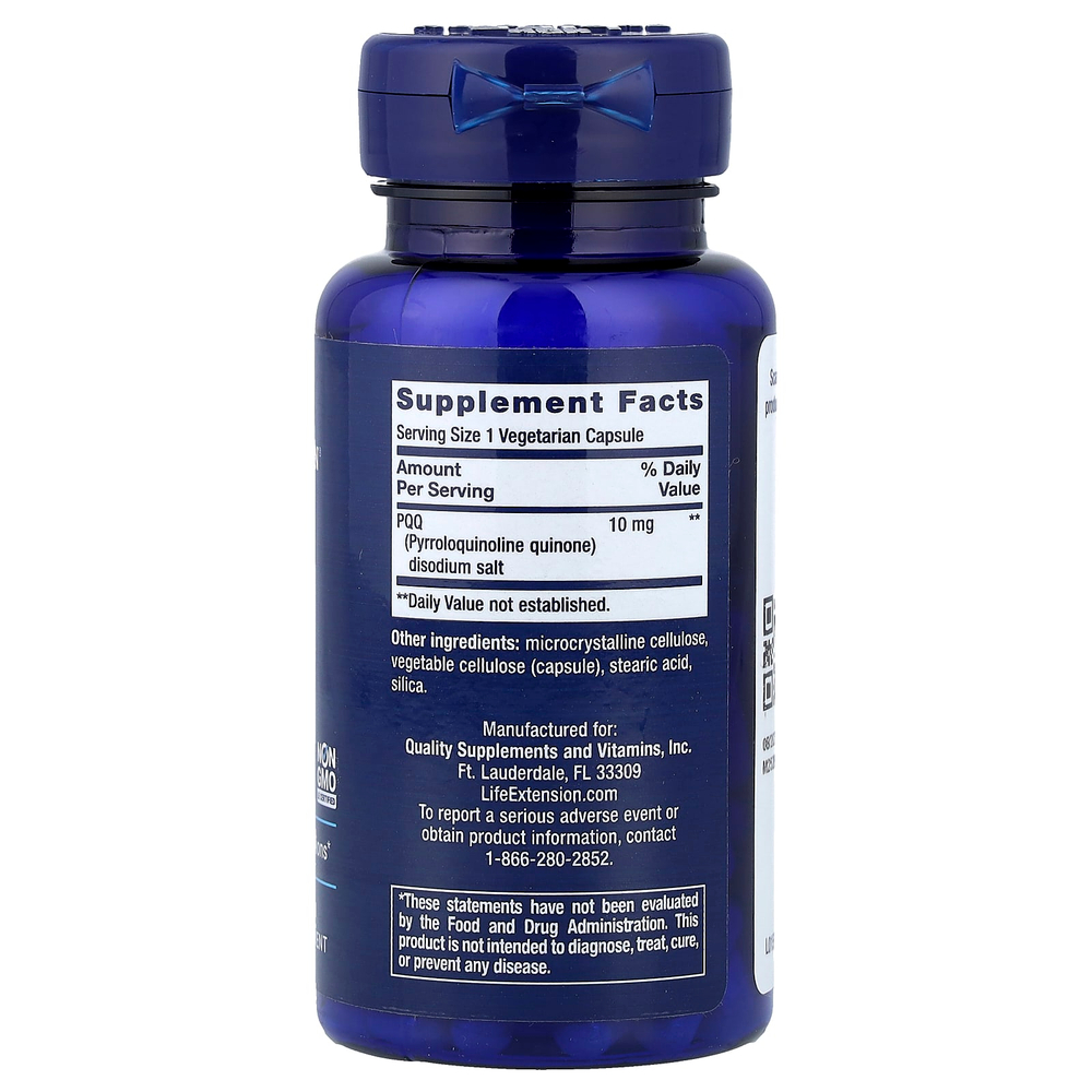 Life Extension, пирролохинолинхинон, 10 мг, 60 вегетарианских капсул