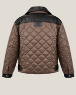 Куртка-косука комбинированная с кожей