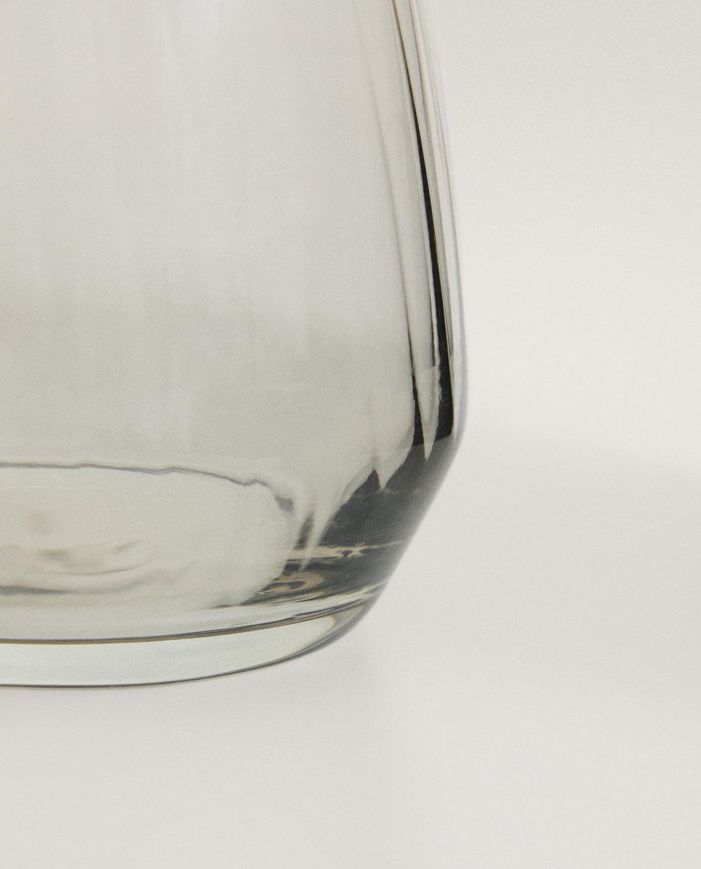 Zara Home стакан из стекла, цвет серый, 9 см