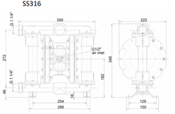 Yartek AF0250 - мембранный пневматический насос