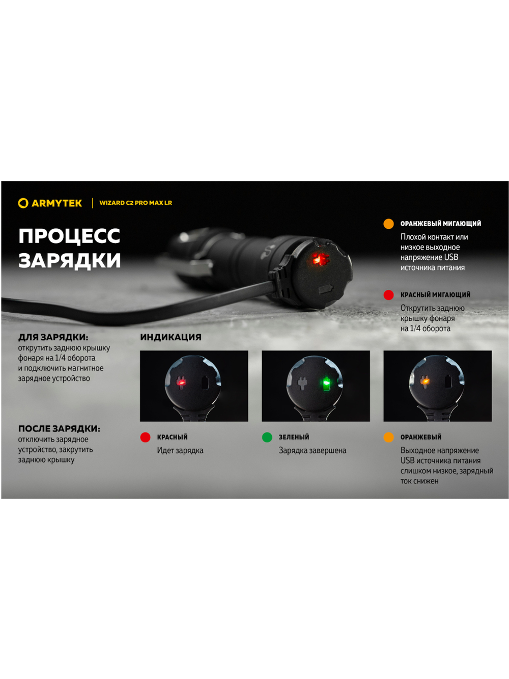 Фонарь Armytek Wizard C2 Pro Max LR Белый