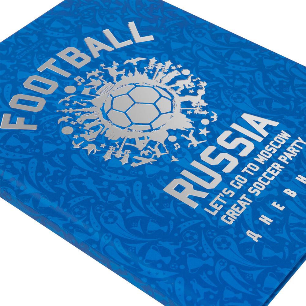 Дневник 5-11 класс 48 л. твердый BRAUBERG фольга с подсказом "Football" (4 штуки в упаковке)
