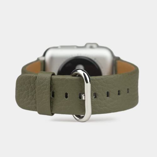 Ремешок для Apple Watch 40/41/42 mm из кожи теленка, зеленого цвета