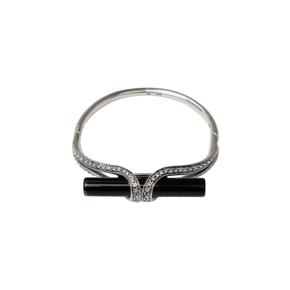 "Аксельбант" браслет в серебряном покрытии из коллекции "Black & White" от Jenavi
