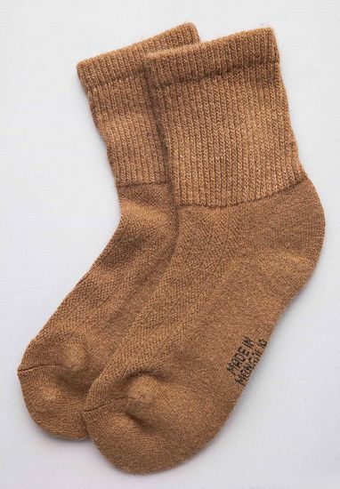 Носки из  монгольской шерсти Рыжие