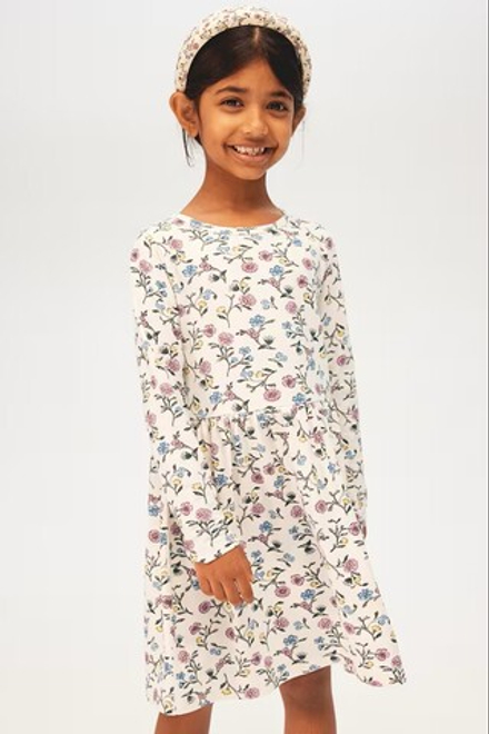 H&M Платье с принтом, белый