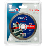 Диск алмазный сплошной ультратонкий по керамике KRUGO MASTER 115х1,2х22,23х8mm, 81041150242