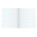 Тетрадь ЗЕЛЁНАЯ обложка 12 л., косая линия с полями, офсет, "ПЗБМ", 19971, 50шт