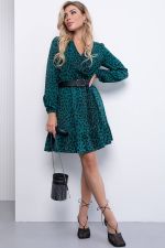 Платье "Мелания" (лео/грин) П7036 LT Collection