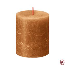 Свеча рустик Bolsius Shine 80/68 коричневая - время горения 35 часов