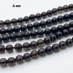 Бусины Дымчатый кварц, диаметр 4,2-4,4 мм, цена за 45-46 шт (1/2 нити)