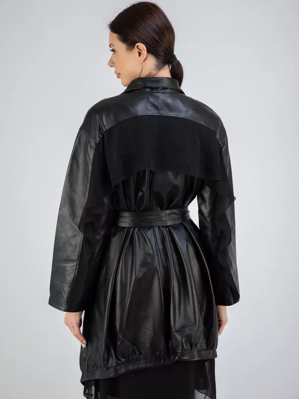 Плащ кожаный натуральный