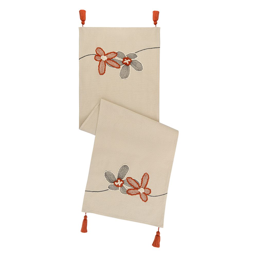 Дорожка на стол Stone flowers из коллекции Ethnic, 45х150 см