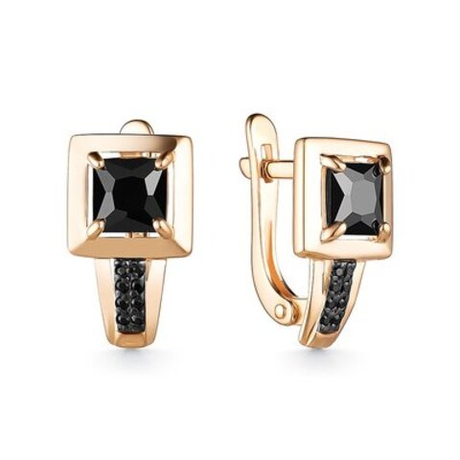 Серьги из золота с фианитами