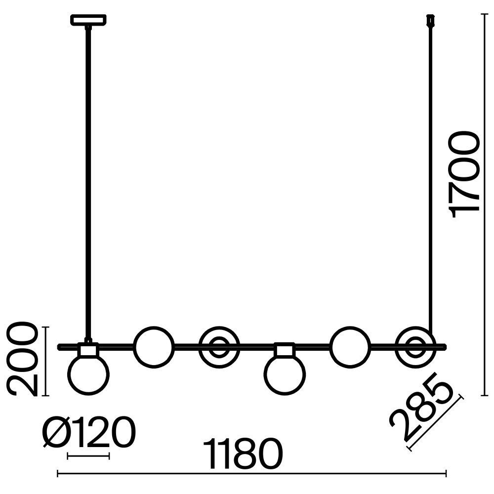 Подвесной светильник Freya Gatsby FR5232PL-06B