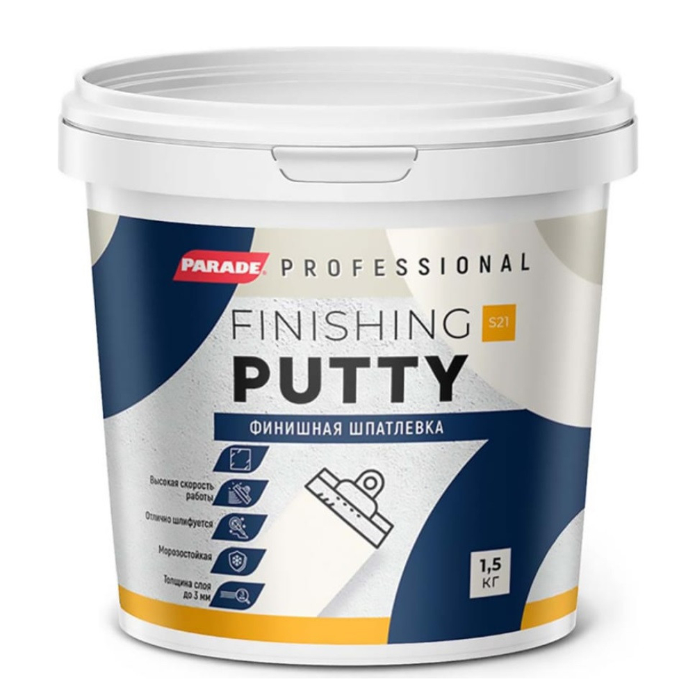 Шпатлевка акриловая Parade Professional S21 финишная 1,5 кг