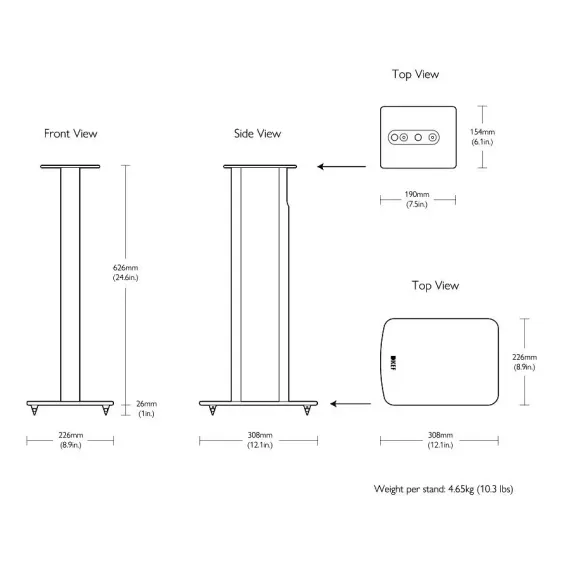 KEF Speaker Stand White
