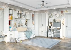 Кровать с двумя ящиками "Александрия" ДА-10 с настилом (бодега светлая)