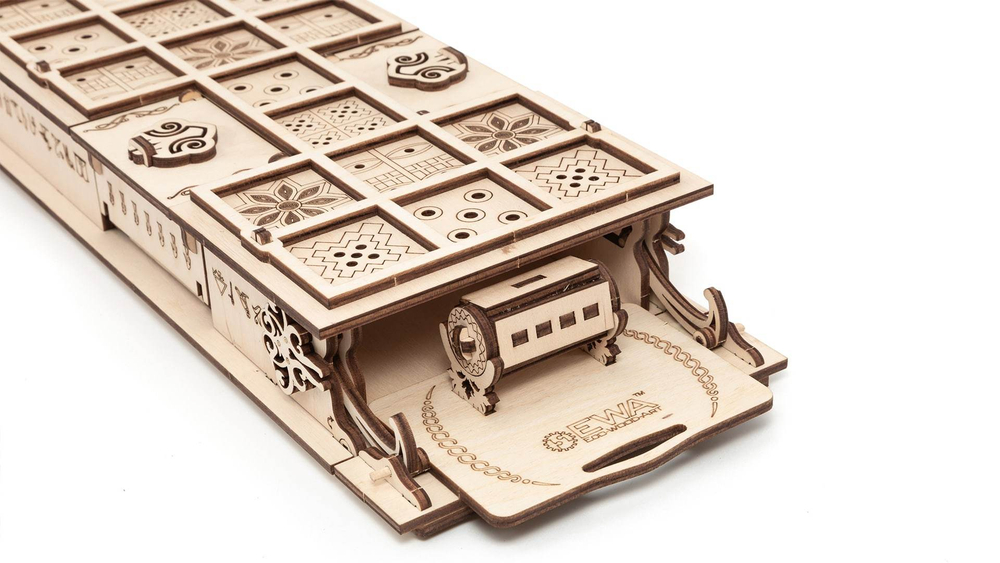 GAMESET - Настольная игра Ура и Сенет от Eco Wood Art (EWA) - Игровой набор с двумя древними настольными играми в одной коробке. Деревянный конструктор