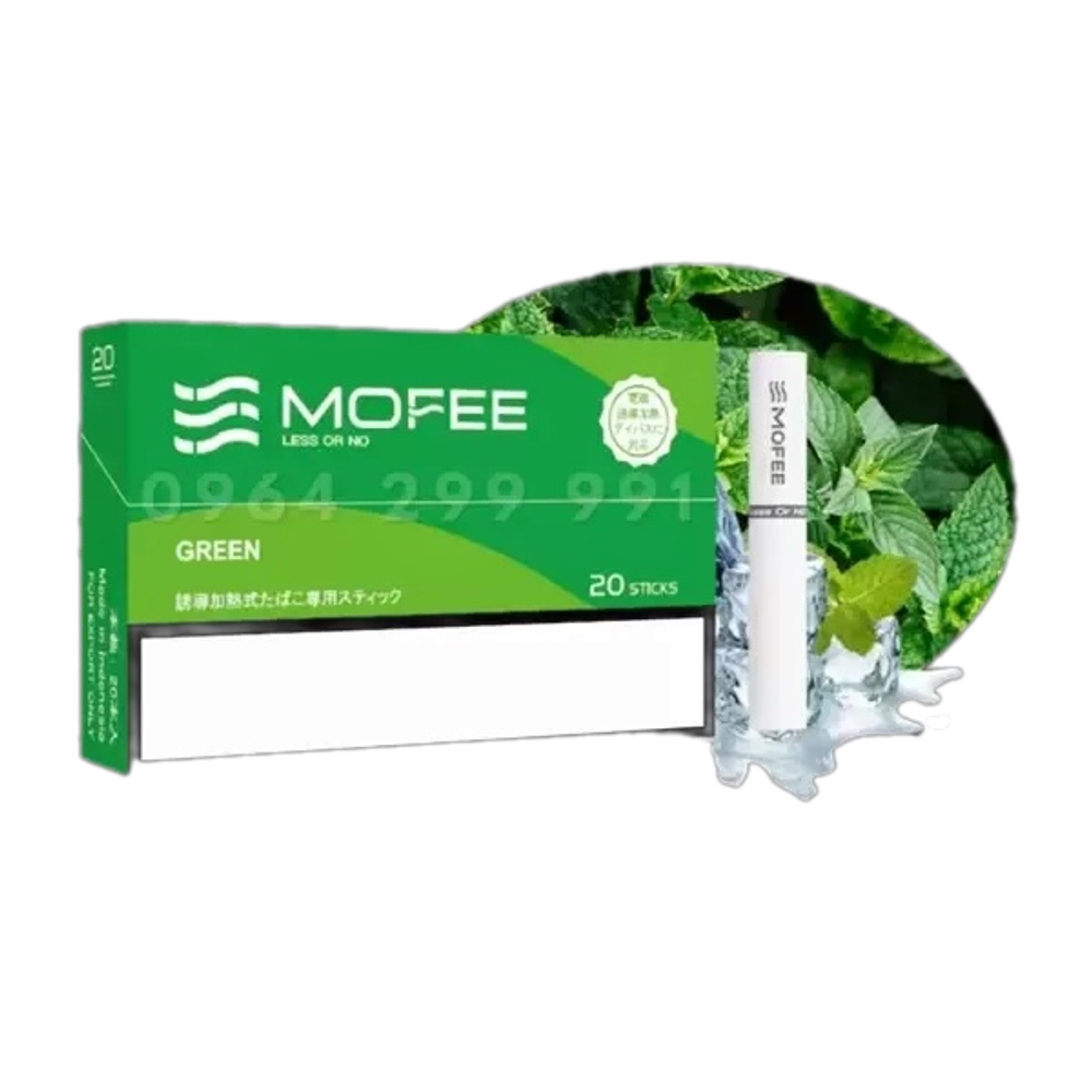 Стики Mofee Green - табак и мята (Индонезия) (блок - 10 пачек)