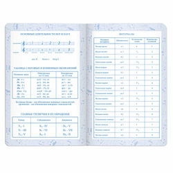 Дневник для музыкальной школы 140х210 мм, 48 л., обложка кожзам твердая, фольга, BRAUBERG, справочный материал, черный, 105502