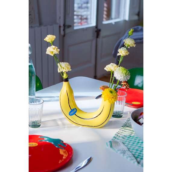 Ваза для цветов banana, 19 см, желтая