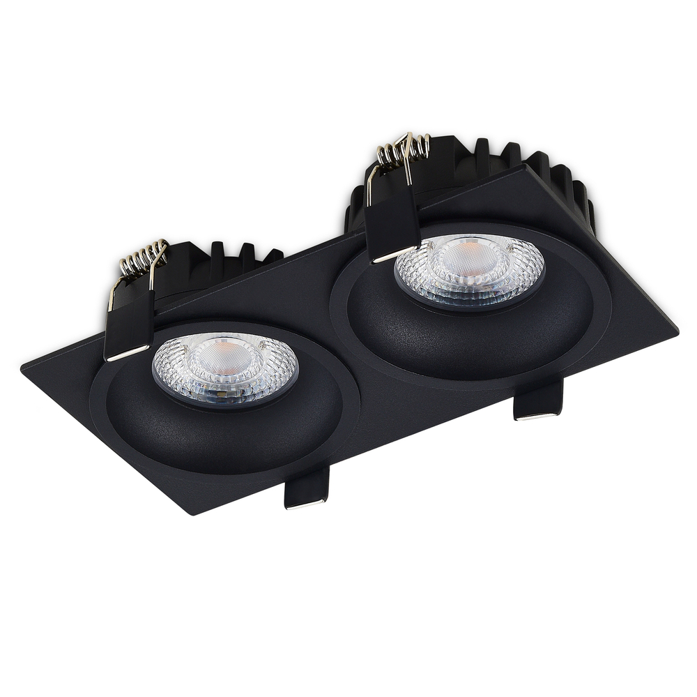 Светильник встраиваемый CRATER,  10W,  923Lm,  3000K,  D82хH40мм,  IP44,  черный