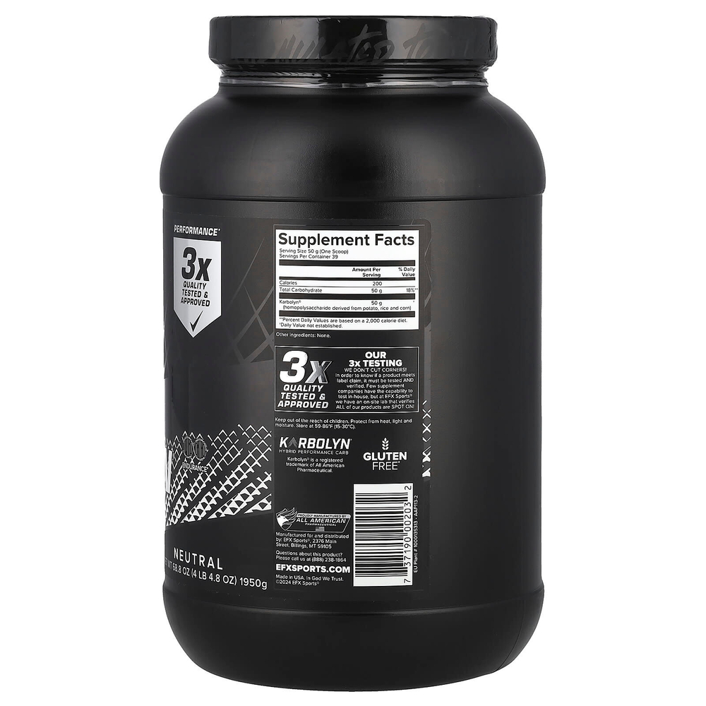 EFX Sports, Karbolyn® Fuel, нейтральный, 1950 г (4 фунта 4,8 унции)