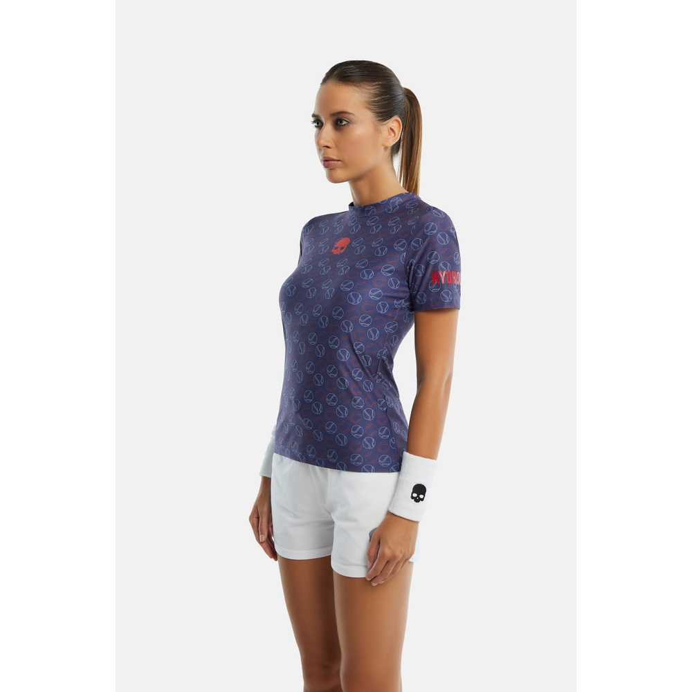 ОДЕЖДА ДЛЯ ТЕННИСА Женская, Футболка HYDROGEN TENNIS BALLS ALL OVER TECH .