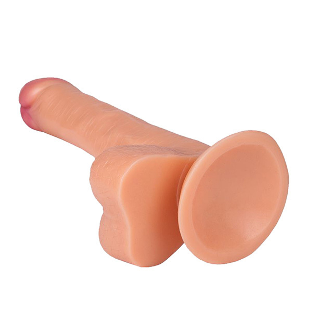 Фаллоимитатор 22,5см с пышной мошонкой ToyFa RealStick Nude 582004