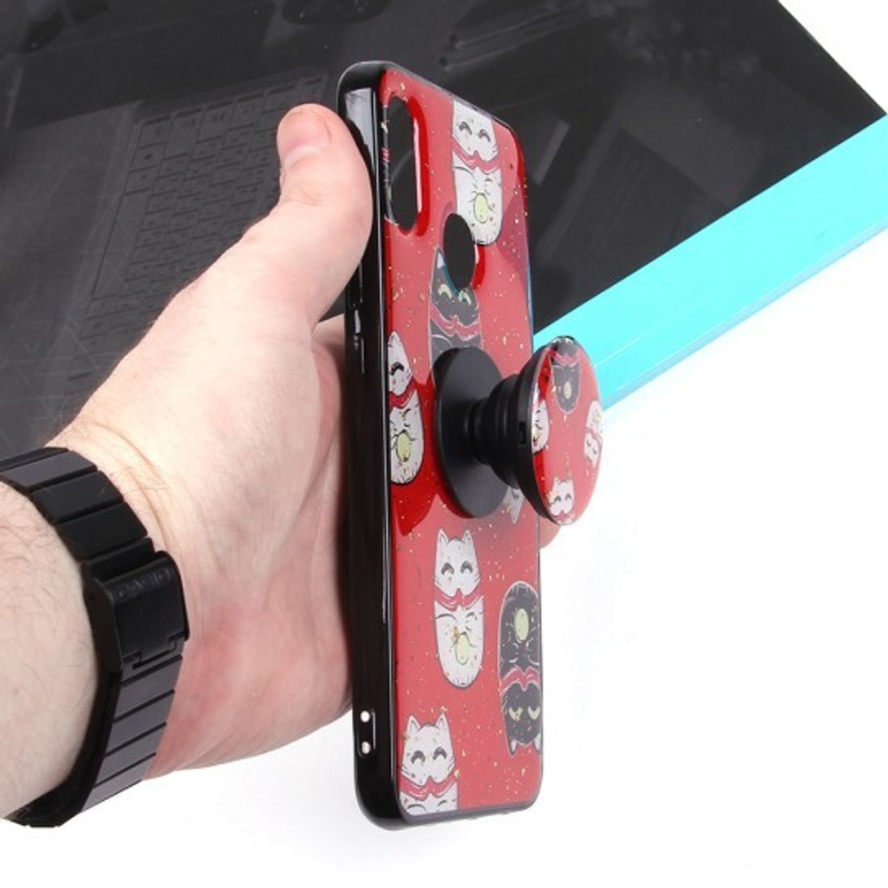 Чехол ТПУ с попсокетом для Huawei Nova 3, 010897