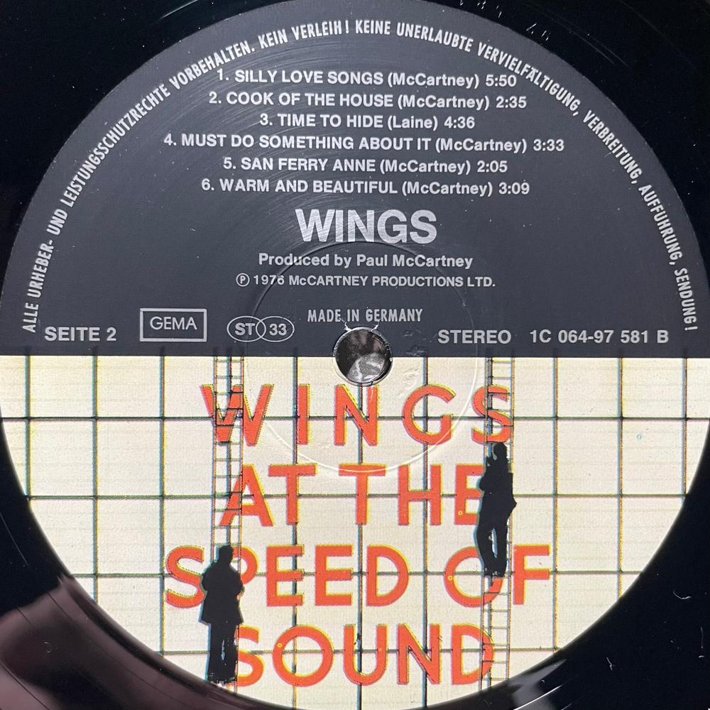 Wings – Wings At The Speed Of Sound (Германия 1976г.)