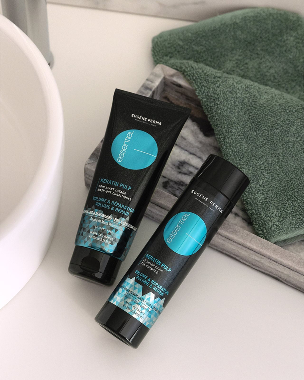 EUGÈNE PERMA Essential Keratin Pulp - кондиционер для нежных и поврежденных волос /   200  ml  / GTIN 3140100360714