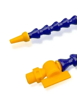 Трубка подачи СОЖ с Краном 400 мм, гибкая G 1/4 " для станков, шарнирная с круглым соплом ANGO-UFA