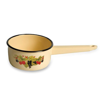 Ковш сталь, эмал, 1 л, СтальЭмаль, 1с22С, с декором