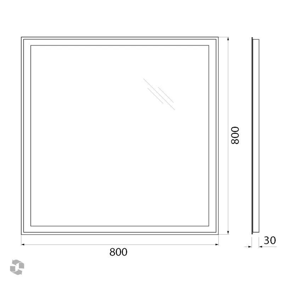 Зеркало BelBagno SPC-GRT-800-800-LED-BTN