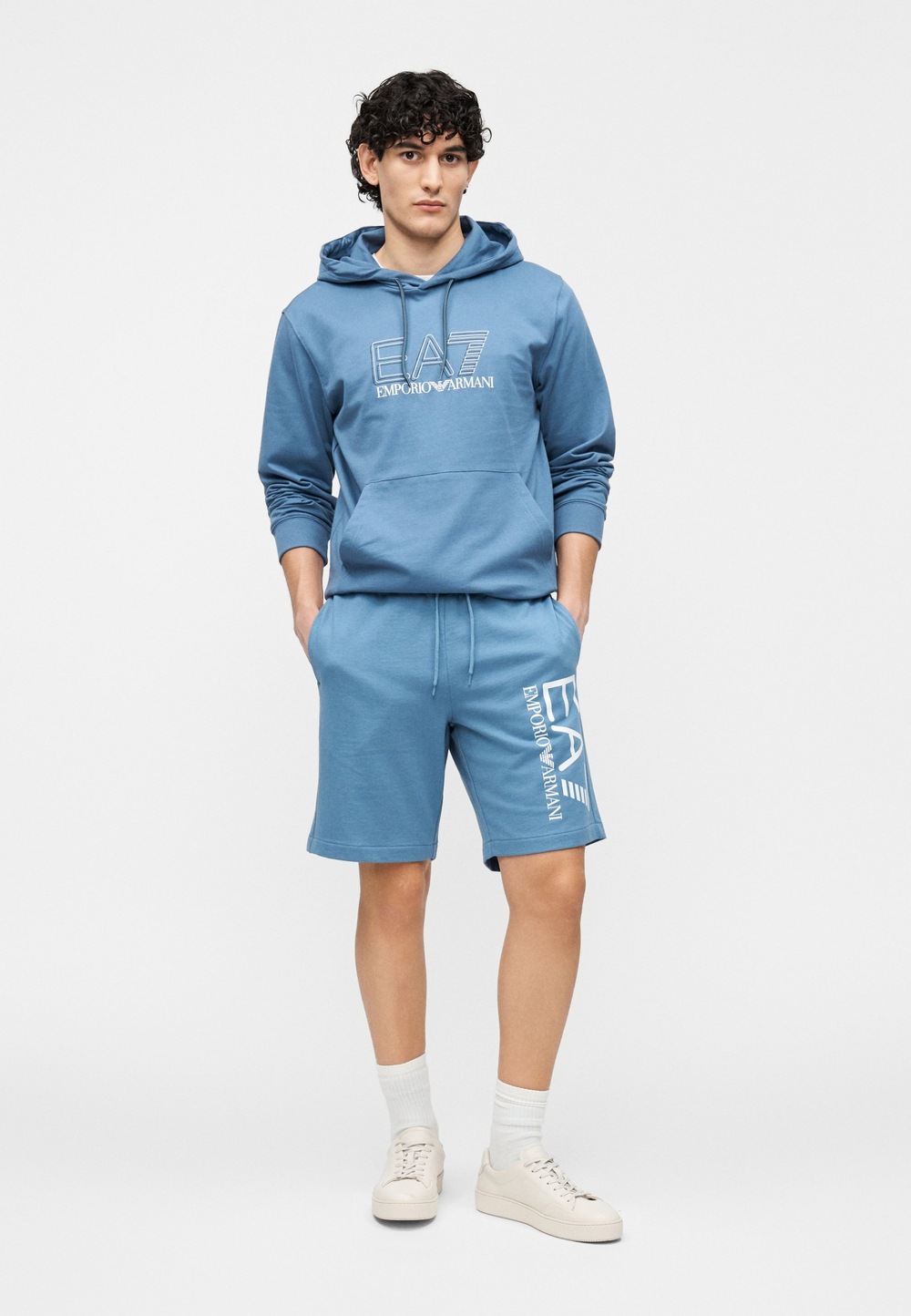 EA7 Emporio Armani UNISEX - Толстовка с капюшоном - Синий