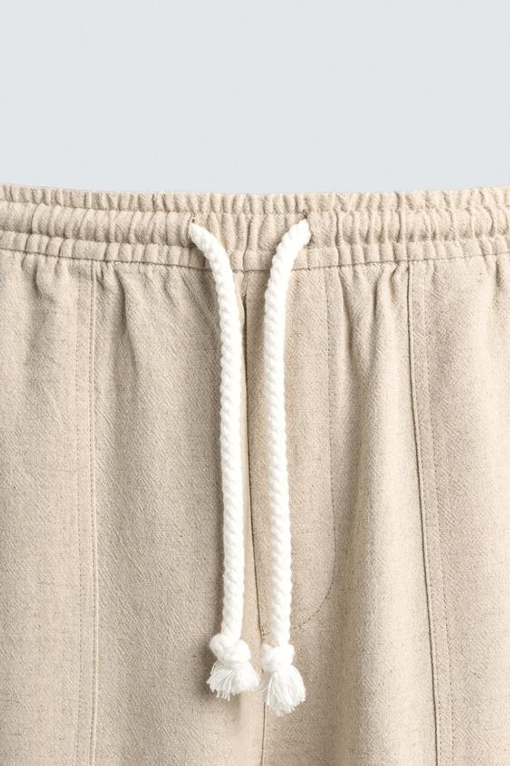 ZARA БРЮКИ RELAXED FIT В КЛЕТКУ, СВЕТЛО-БЕЖЕВЫЙ