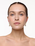 Серьги "Double Drops Crystal" Gold