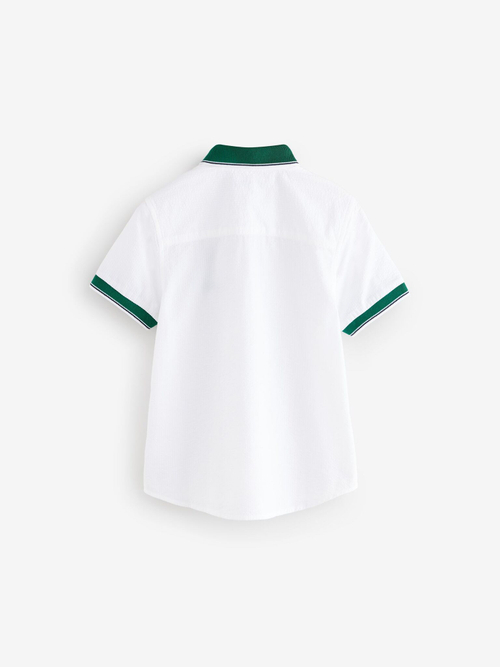 Рубашка с коротким рукавом для мальчика Next E32-327, Белый, Зеленый