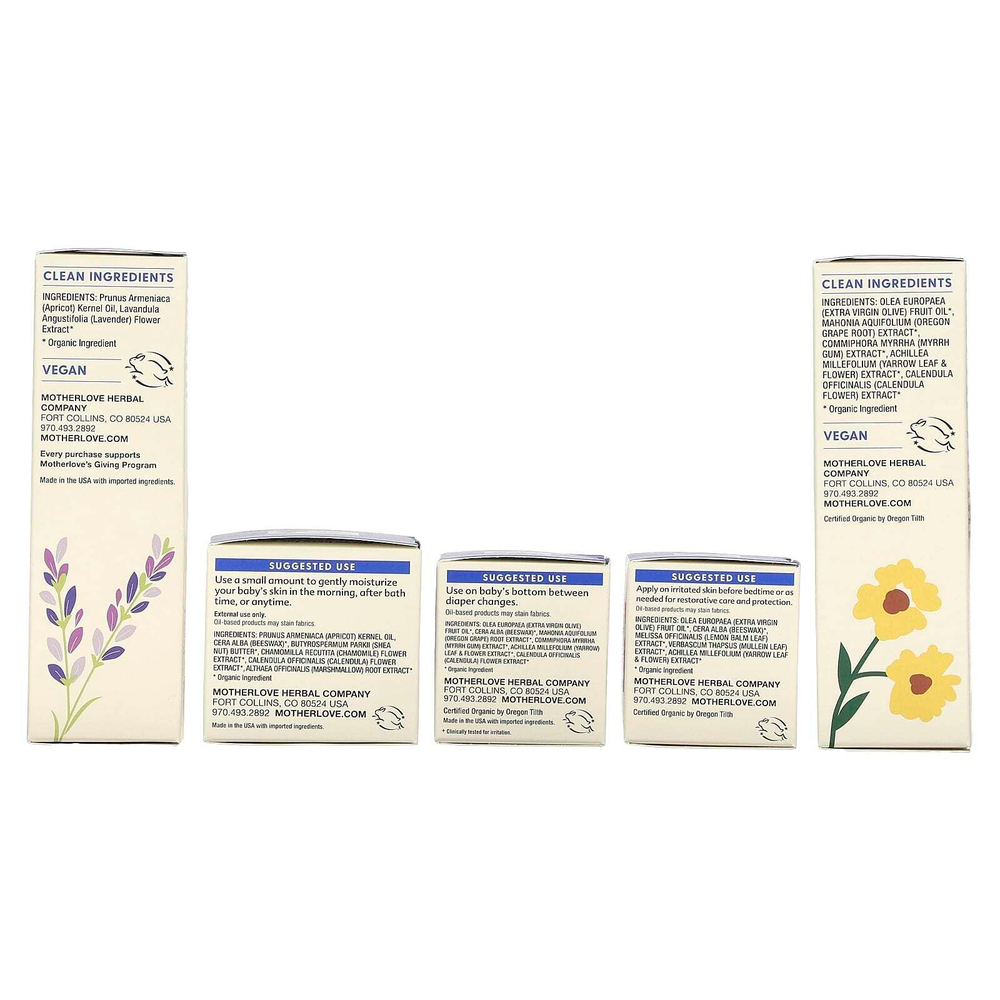Motherlove, для детей, уход за телом, в подарочной упаковке, набор из 5 предметов