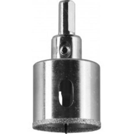 Коронка ЗУБР "ЭКСПЕРТ" алмазная в сборе по кафелю, керамике с центр. сверлом и ибус.ключом, P60/32мм