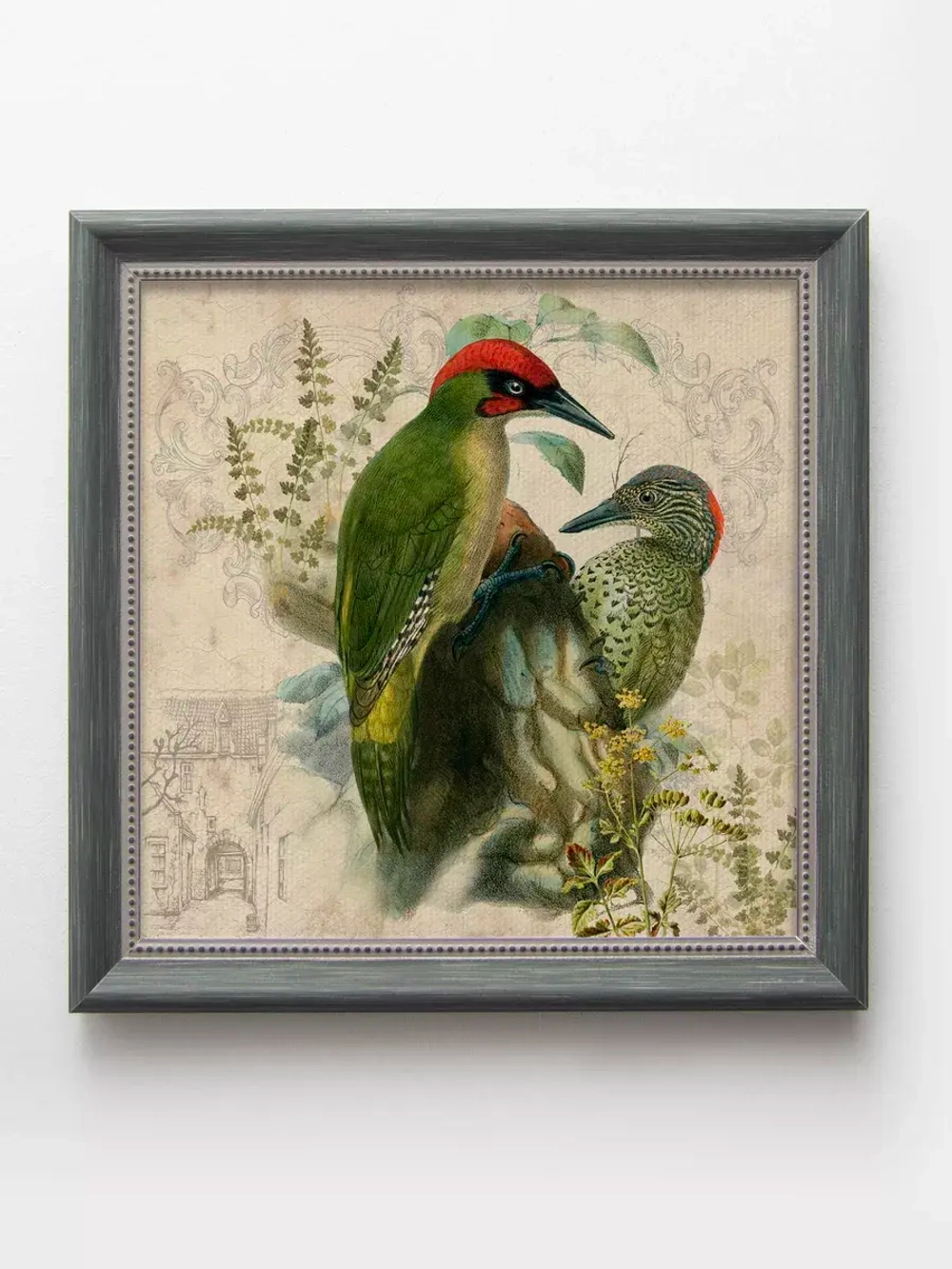 Картины на стену интерьерная на холсте 4 шт, 23*23 см