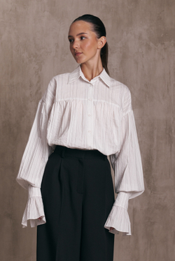 Рубашка RUFFLE, белая