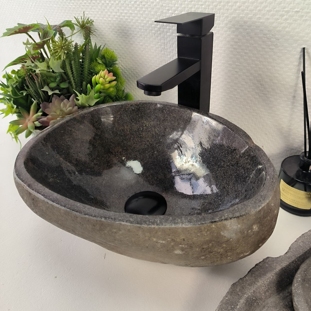 Раковина из речного камня RS-64868 37*29*15 0855