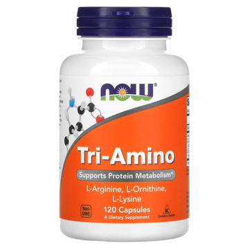 Now Foods Tri-Amino 120 veg capsules , L-Аргинин, L-Орнитин, L-Лизин